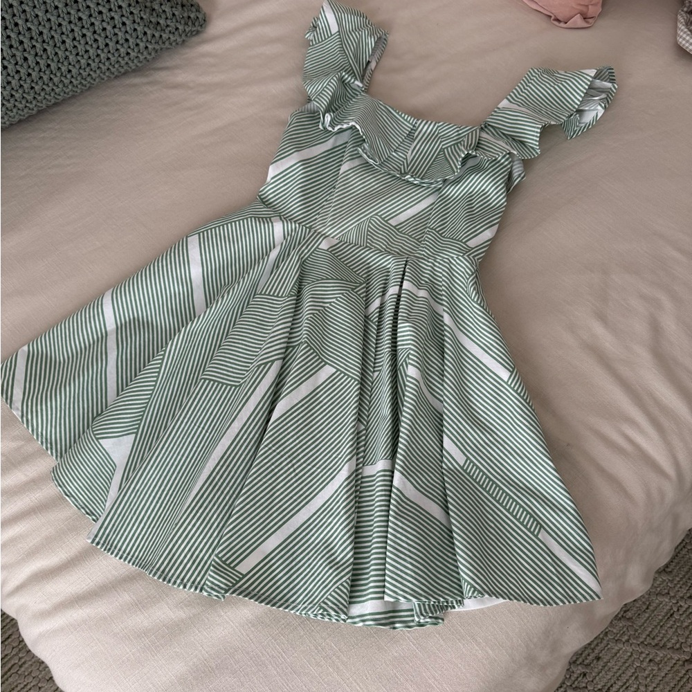 Green Striped Dress